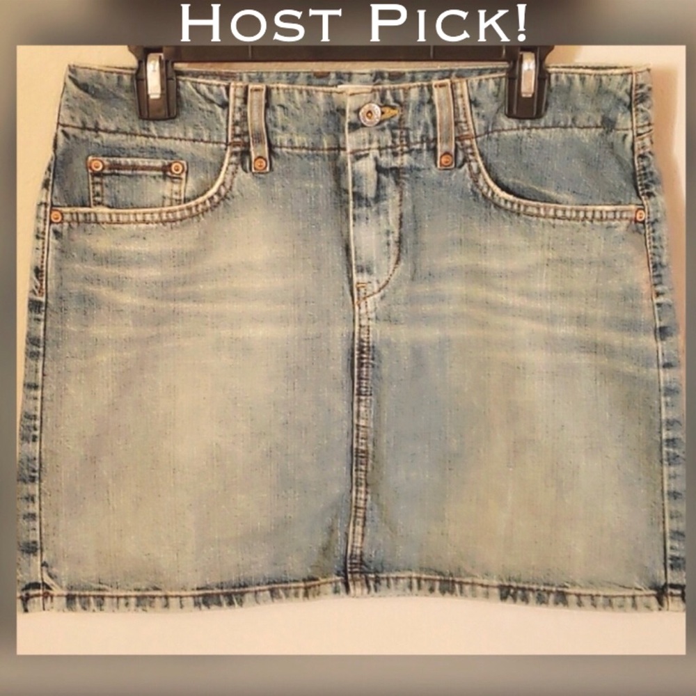 Lucky Brand Dungarees Denim Mini Skirt Size 10